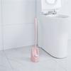 Double-sided Plastic Cleaning Toilet Brush Handle Long Bathroom Scrub Bended Set