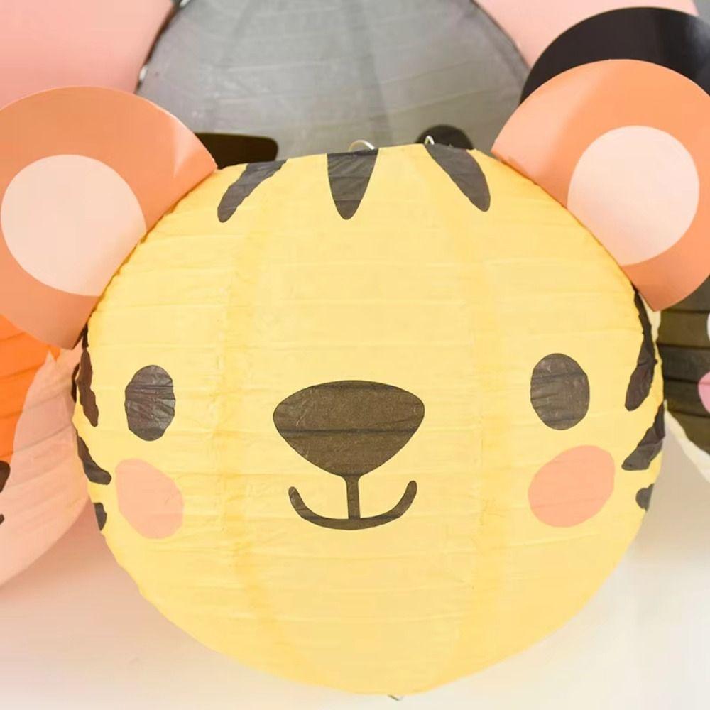 3Pcs Foldable 3D Animal Paper Lantern DIY Hanging Lantern Ball Children Festival Lantern Party
