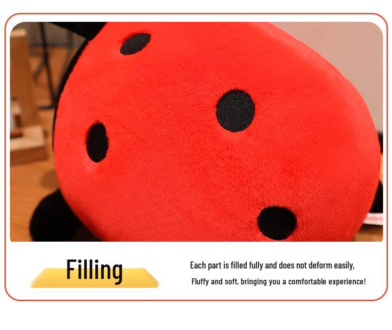 Ladybug Baby Doll Plush Backpack Pendant - Early Education Toy for Kindergarten Students