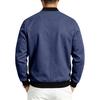 Men Faux‑Suede Bomber Jacket, Snap‑Button Front Contrast Ribbed Collar Cuffs Hem Zippered Sleeve Pocket Side Hand Pockets Casual Streetwear Outerwear