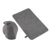 Set di Feltro per Sauna Assorbente Cappello in Feltro da Bagno Cuscinetto per Sauna Portatile Copricapelli da Bagno per Uomo Donna