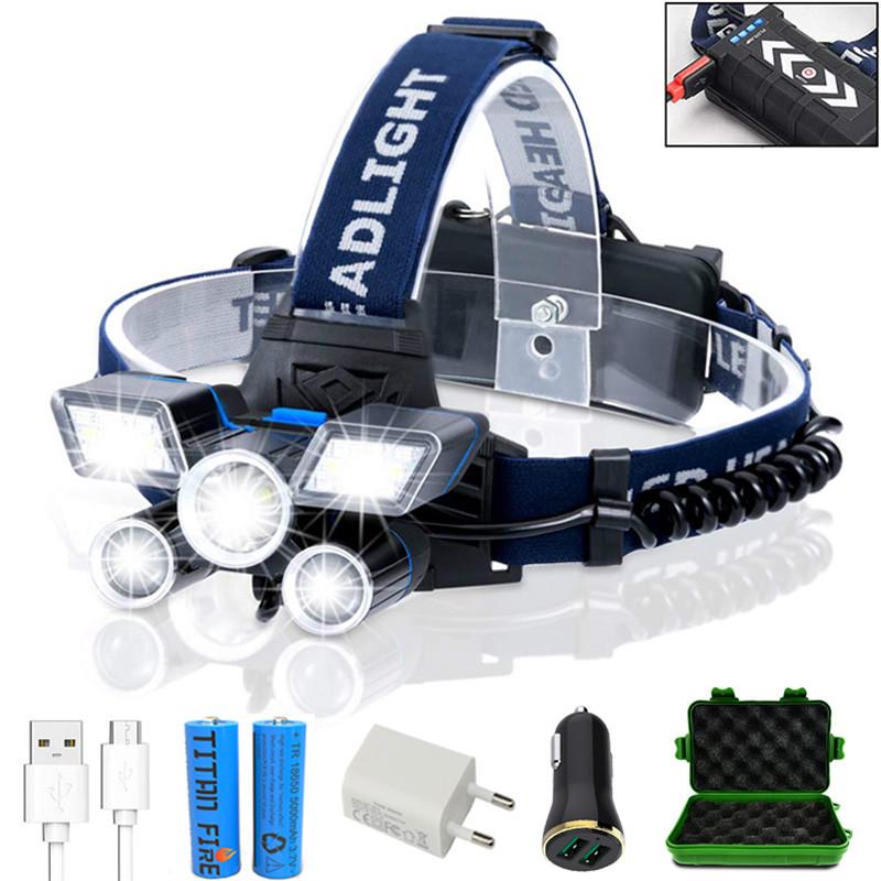 Super Bright 50000lm LED Headlamp L2 Headlight Head Torch with COB Side Light Super Bright 50000lm LED Headlamp L2 Headlight Head Torch with COB Side Light