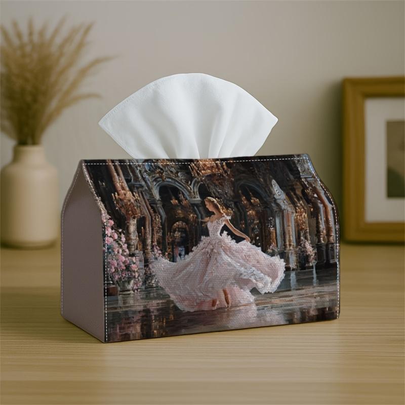 1pc Party Tissue Box, Classic Romantic Baroque Design, Multifunctional Tissue Holder, Elegant Figure for Ballroom Dance, Supplies for Outdoor Parties,