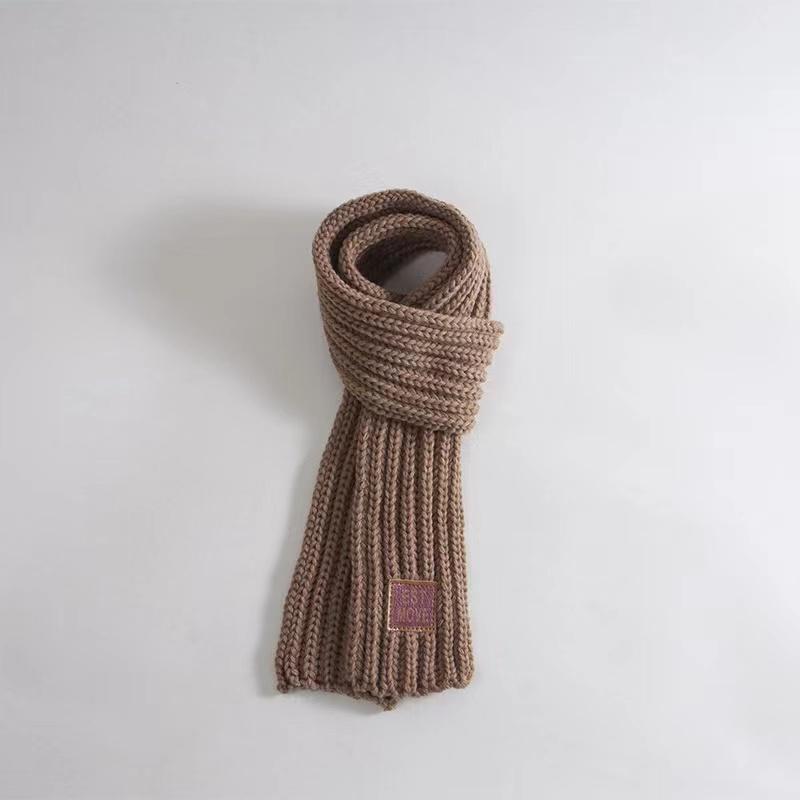 Modny Ciepły Szalik Dziecięcy Miękki Outdoorowy Ocieplacz na Szyję Gruby Zimowy Szalik Dzianinowy Dziecięcy Chłopcy Dziewczynki