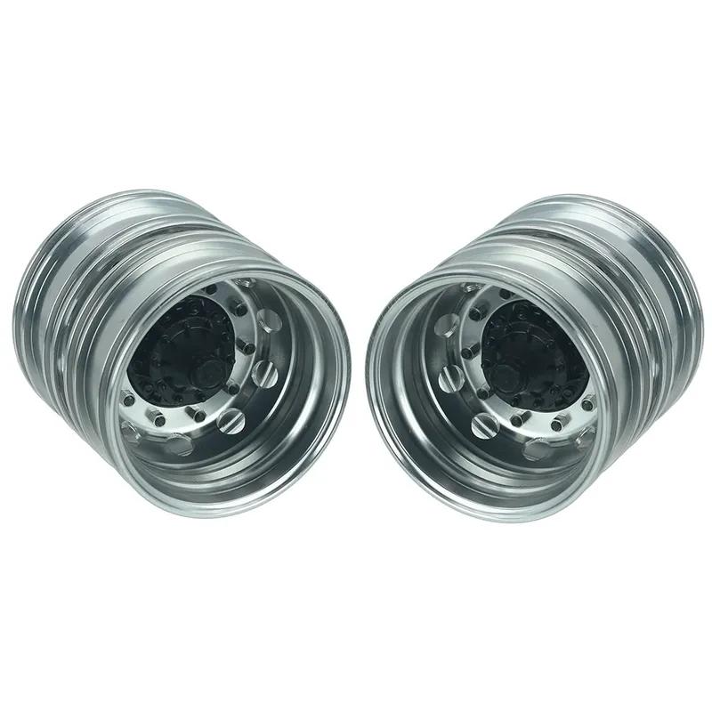 1 Pair Metal Front Rear CNC Wheel Hubs for 1/14 Tamiya RC Truck For Scania 770s For Volvo FH16 For Man