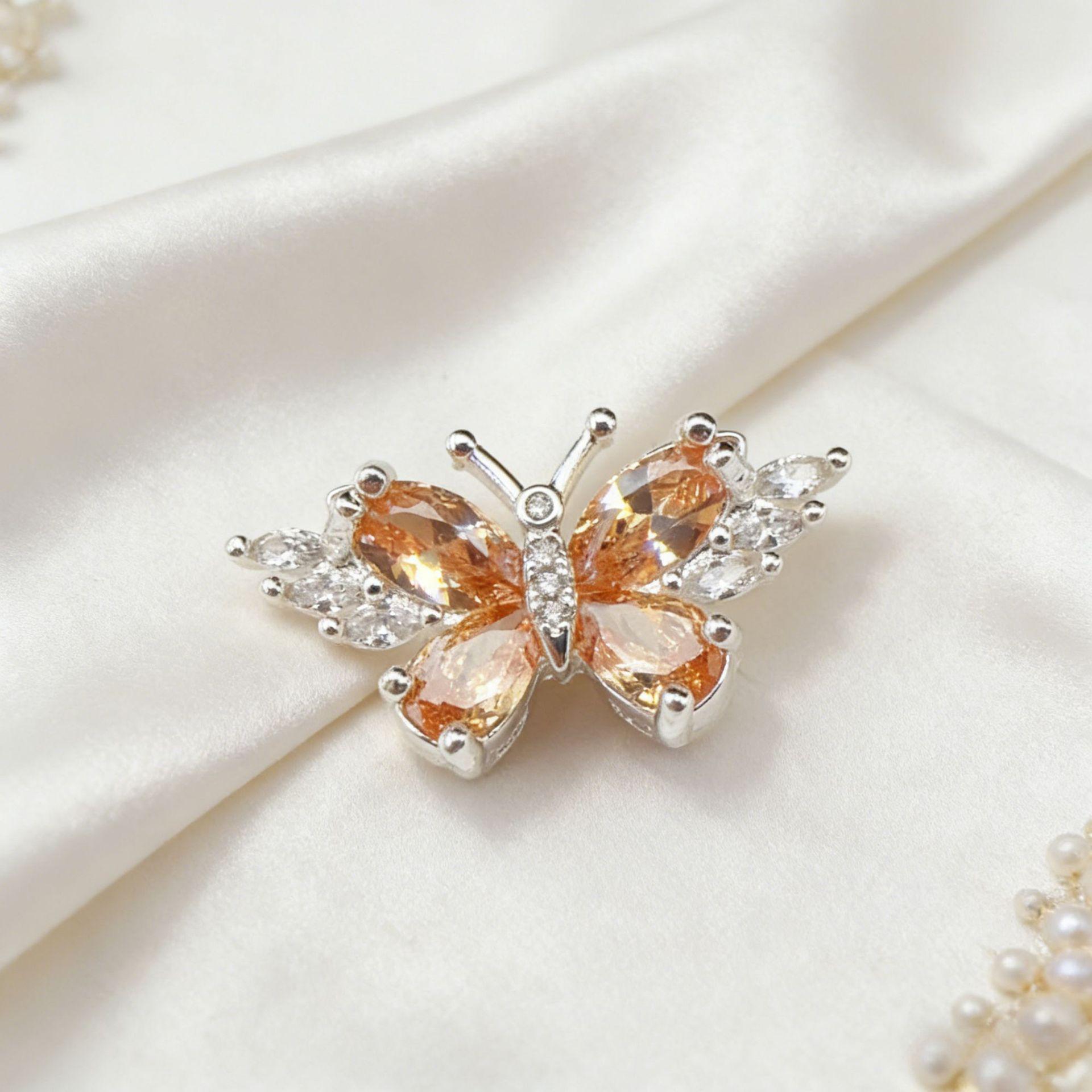 

18k Gold Plated 3D Zircon Butterfly Jewelry DIY Accessories