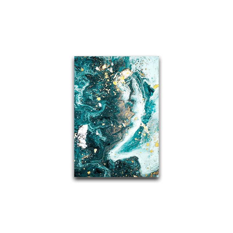 Grün Blau Ozean Fluss Flüssig Abstrakt Wandkunst Bild Leinwand Malerei Poster Druck Wandkunst Bilder Wohnzimmer Dekoration Kein Rahmen