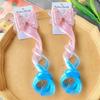 1/2pcs Cute Curly Hair Bowtie Wig Girls Hairpins Ombre Color Headwear Hair Clips For Princess Dress Up Birthday Gift Party Favor