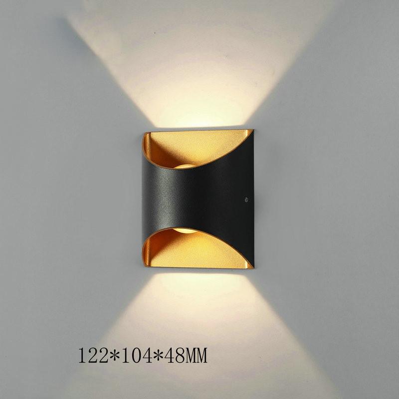 

Наружные светодиодные настенные бра, водонепроницаемые для балкона, виллы, двора, прикроватная настенная лампа, гостиная, простой и современный настенный светильник 6W&Warm White (2700-3500K)&12.2X10.4X4.8cm чёрный