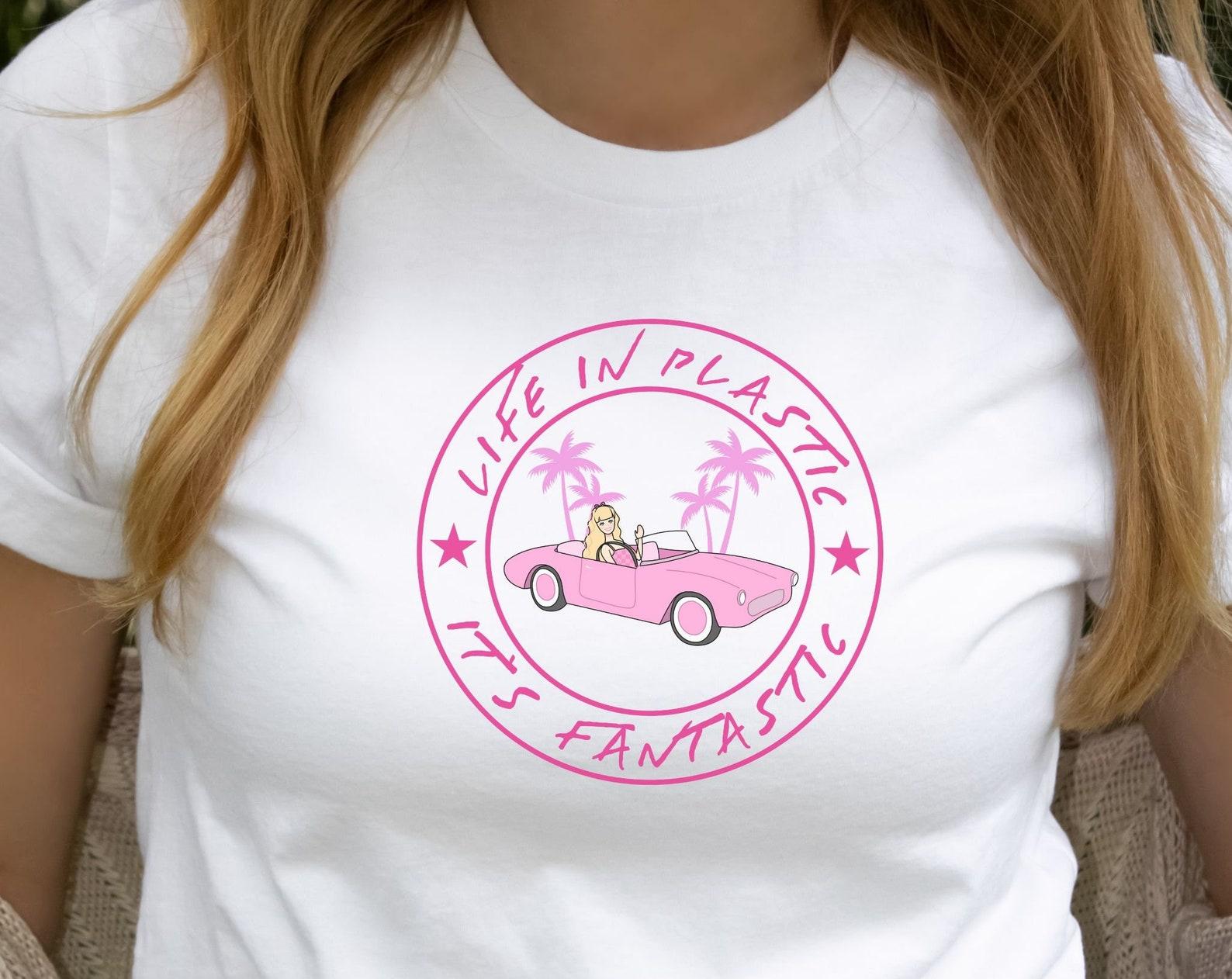 Life in Plastic T-Shirt: Pink Corvette, Barbie Inspired Tee S