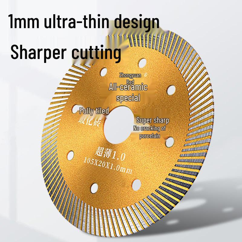Ultra-Thin Red Diamond Blade for Porcelain, Vitrified, and Marble - No Chipping, Dry Cut