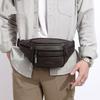 Unisex Genuine Leather Fanny Pack: Multifunctional Large Capacity Crossbody Phone Bag and Wallet for Outdoor or Work Use.