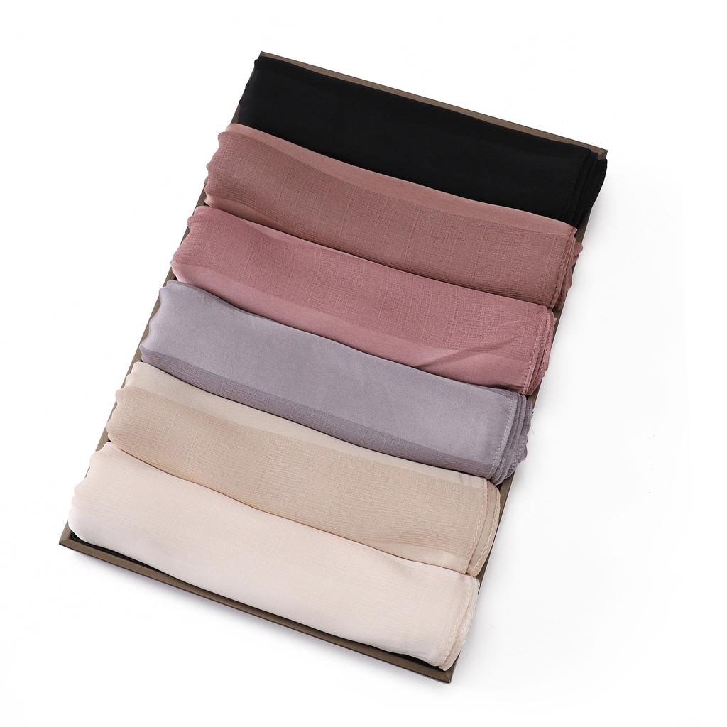 New Crinkle Strip Silk Chiffon Hijab For Women Shimmer Scarf Party Shawls Muslim Headscarf Wraps Islam Headband Turban 180*70cm