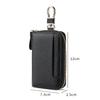Men Genuine Leather Key Wallet Card Keychain Cover Zipper Card Holder Wallet Keys Organizer Large Capacity Household Key Bag