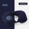 Inflatable U-shaped Travel Neck Pillow - Portable, Ergonomic, Height-Adjustable, Storable Milk Silk Design