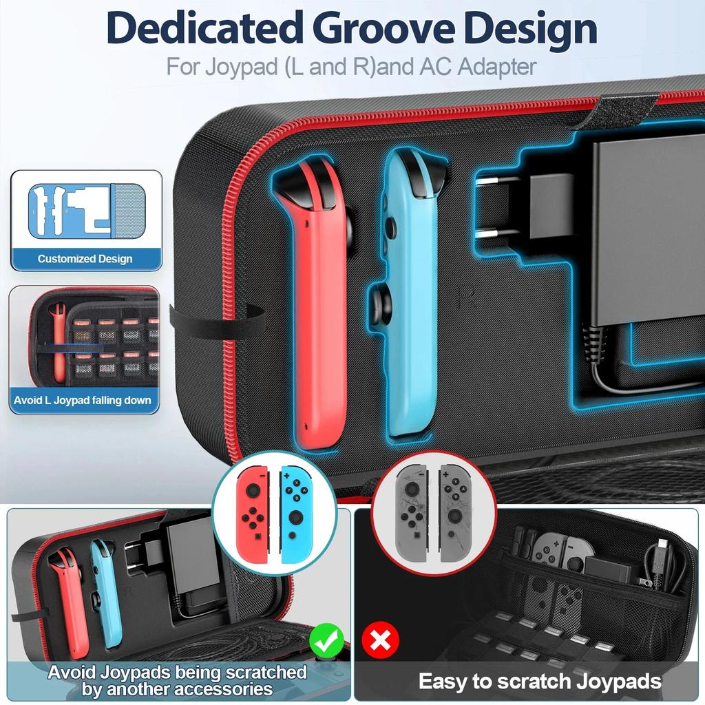Nintend Switch OLED Case Cover Storage Bag Portable Travel Hard Case Handheld Carrying Waterproof Nintend Switch Accessories