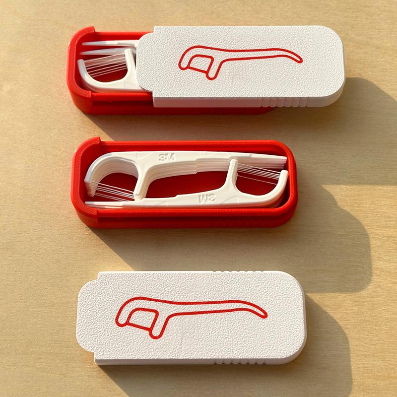 Portable Dental Floss Box Mini Toothpick Floss Organizer Mini Sliding Storage Boxs For Small Items Home Office Travel Organisers