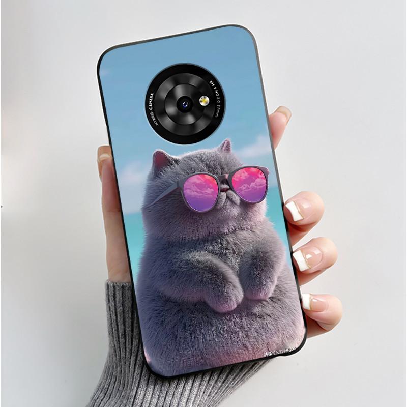 Casing For TCL Suixuetang M1 / OneTouch T615N Phone Case Luxury Dragon Cute Cool Boys Girls Soft Silicone Back Cover Black Shell