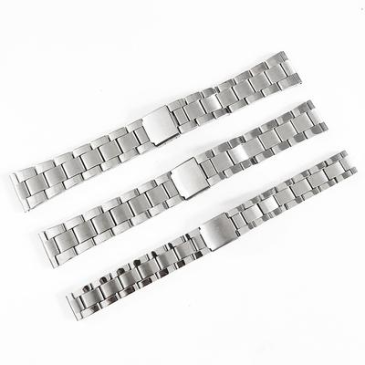 Three-piece Stainless Steel Watch Band 14/20/22mm Metal Strap Accessory