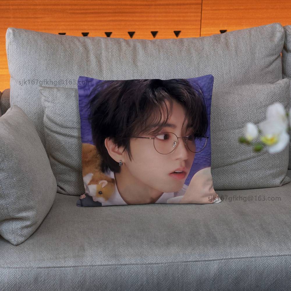 Pop Idol H-Han Ji-sung pillowcase casual style decoration, suitable for home decoration (excluding pillow core)