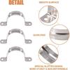6 Pcs 4inch Rigid Pipe Strap,Two Hole Stainless Steel Strap U Bracket, Widened Tube Strap Tension Clip Assortment Kit Heavy Duty Pipe