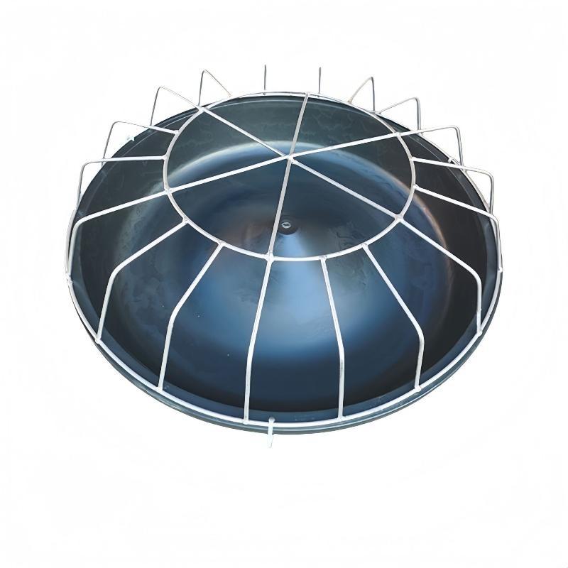 Roof Design Large Circular Chicken Feeder 12/14/16 Holes Rain Resistant for Farm Backyard Poultry Coop