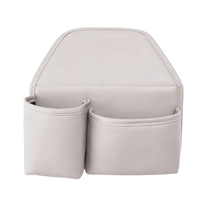 Car Interior Door Bag with Separate Compartments and PU Leather Finish for Phones, Cards, and Cables on Daily Drives