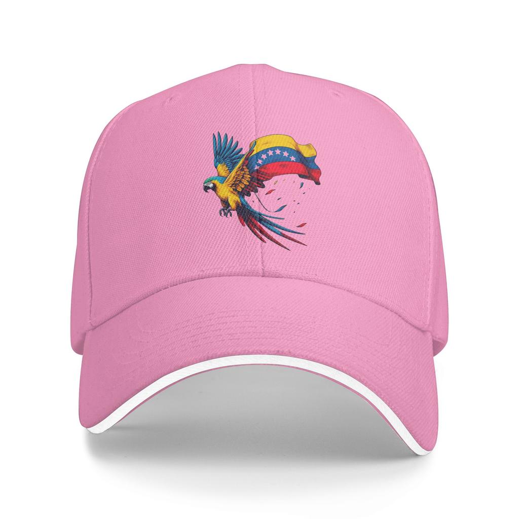 Women Unisex Venezuela  Stars Flag with Guacamaya Outdoor Hat  Adjustable Cap Casual Baseball Cap Sports Hats