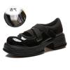 Leather Mary Jane shoes women's shoes 2025 spring new thick heel Velcro single shoes women's casual fashion loafers women's