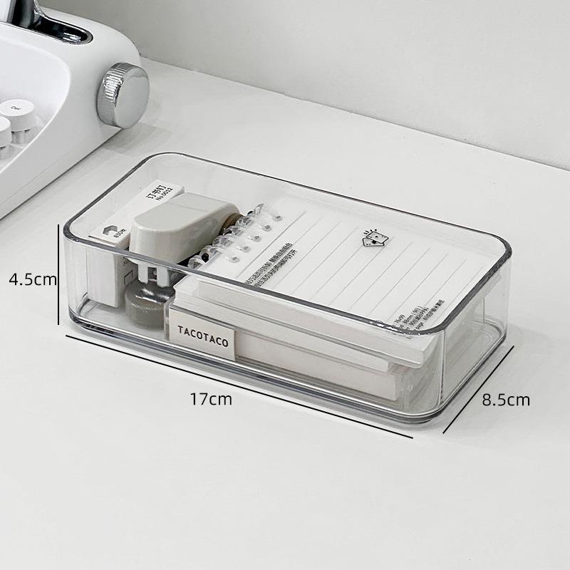 Acrylic Transparent Desk Drawer Organizer for Stationery and Cosmetics