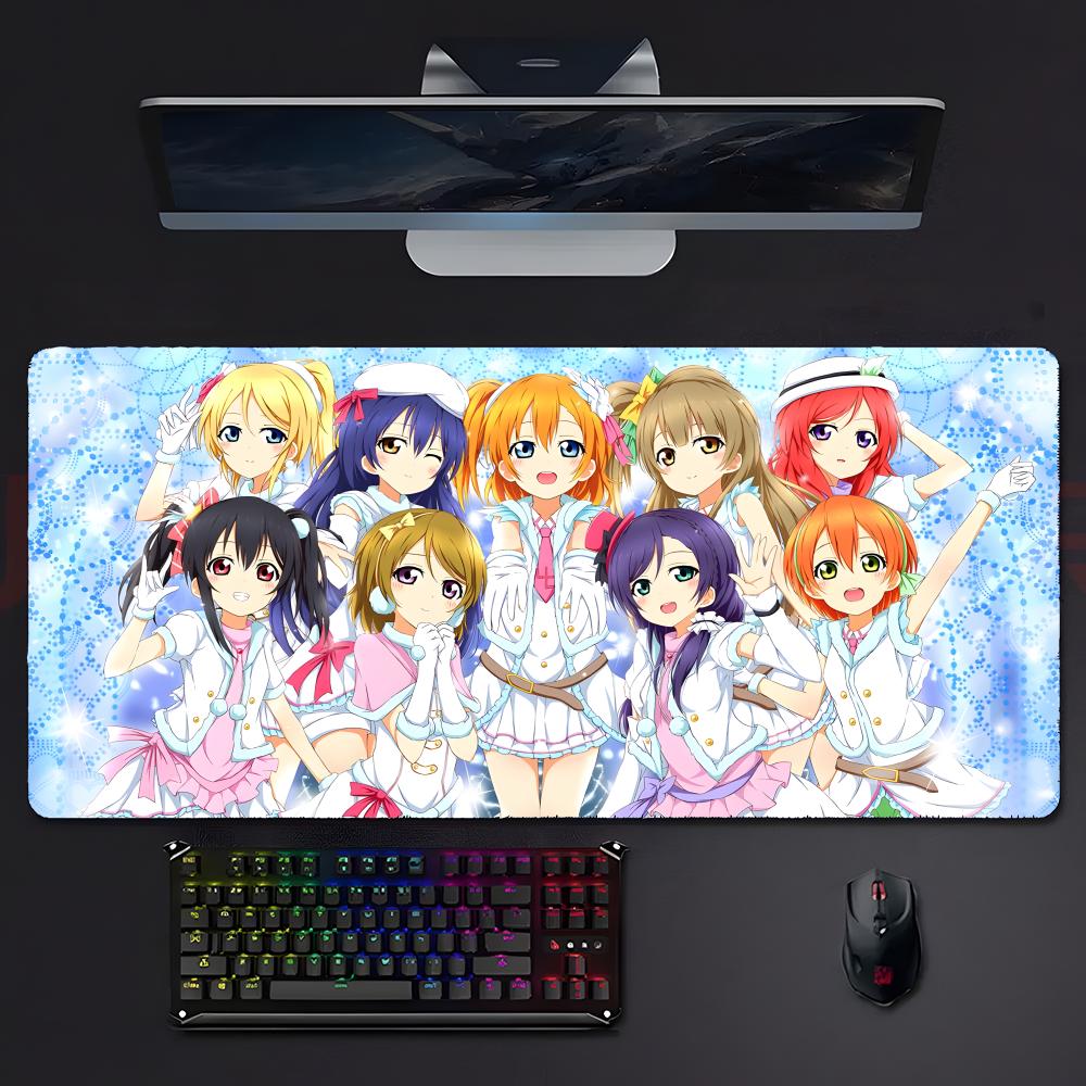Anime LLovelive School Idol Project Serie Mauspads Mousepad Großes Gaming Lockedge Verdickte PC Tisch Schreibtischmatte