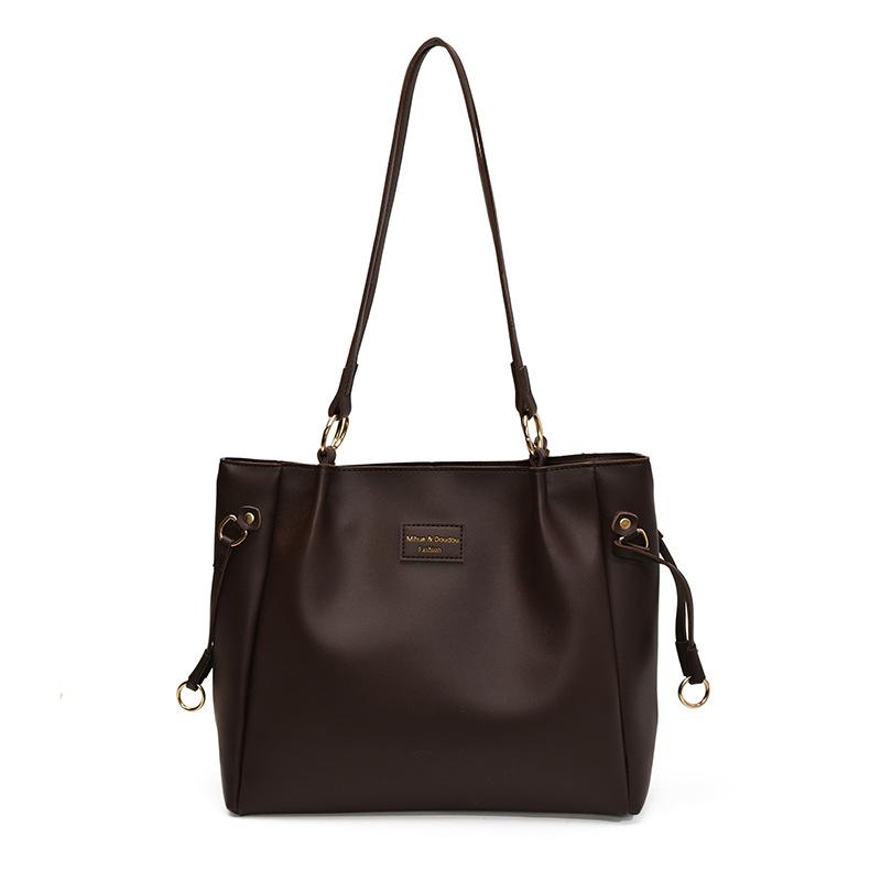 

Повседневная сумка-тоут женская большой вместимости новая модная сумка на плечо универсальная текстура для поездок на работу ленивая сумка