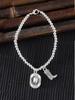 1 Pc Vintage Western Cowboy Hat, Boots Pendant Beads Bracelet,