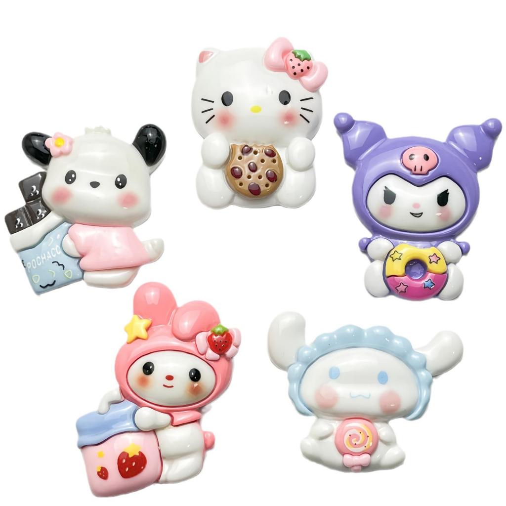 Sanrio Cartoon Food Toys Resin Accessories for DIY Hair Clips and Phone Ornaments