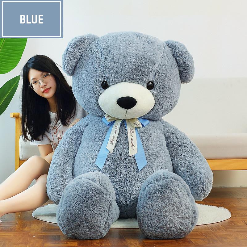 80/100cm Bear Plush Doll Stuff Bear Huge Pillow Soft Animal Cushion Room Decor Kid Toy Girlfriend Valentine's Day Birthday Gifts