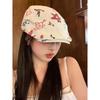 Japanese sweet style~Vintage artistic forward cap for women, summer sun-shading beret, unique retro childlike cute duckbill cap
