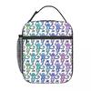 Preppy Roller Monkeys Rabbit Insulated Lunch Bag for Women Children Portable Food Boxes Thermal Lunch Box Tote