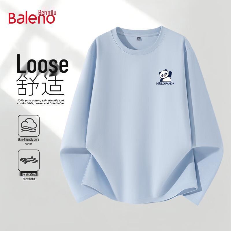 Baleno Men s Panda Print Pure Cotton Long Sleeve T-Shirt L