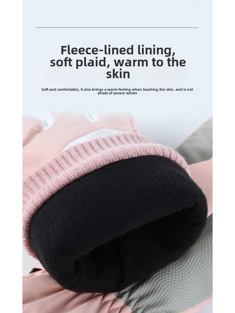 Vodotěsné dotykové cyklistické a lyžařské rukavice, větruodolné a teplé na podzim a zimu