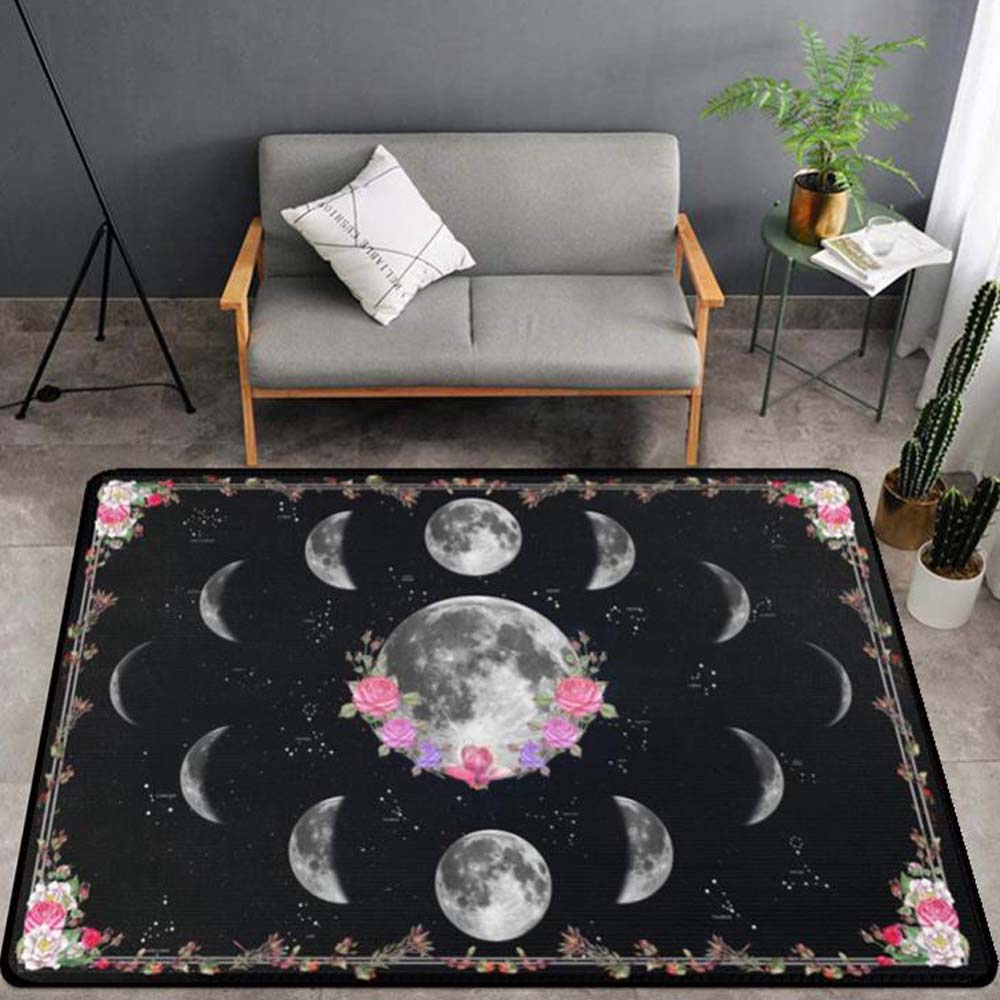 

Готический языческий колдовской Таро, большой ковер, напольный коврик для спальни, гостиной, дома, черный ковер с небесным солнцем и луной 40x60cm