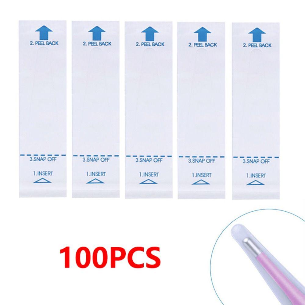 100PCS Disposable Digital Probe Covers Hygienic Convenient Thermometer Probe Covers Thin Universal Protective Cover