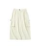 Comoni Nose W Pocket Midi-Skirt [Ivory]
