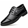 Men's Versatile Lace-Up Casual Shoes in Genuine Cowhide Leather with Soft Sole