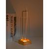 Incense Holder Stylish Stick LED Ambient Light Stand Type-C Rechargeable Three Color Switch Stepless Dimming Glass Suitable Home Office Meditation +
