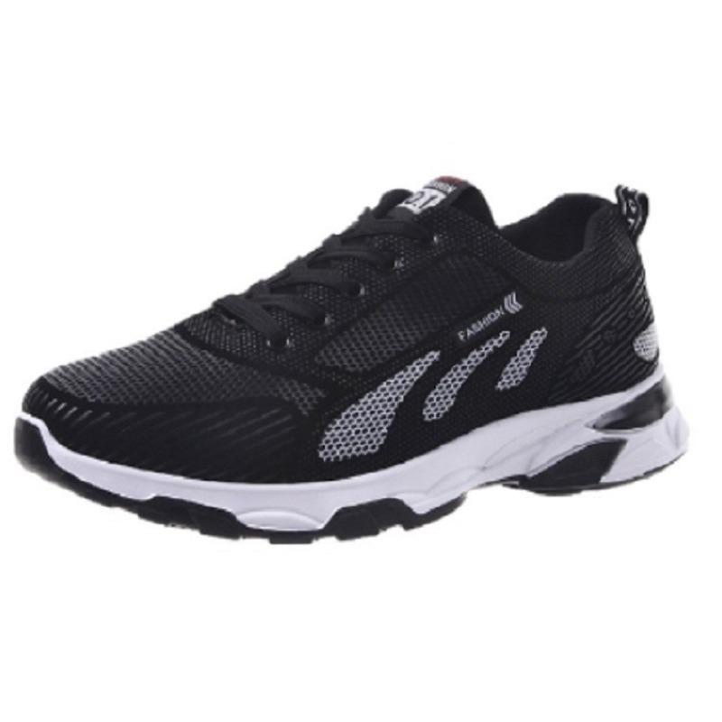 

Spring breathable casual running shoes waterproof leather sneakers black work shoes men 39 чёрный