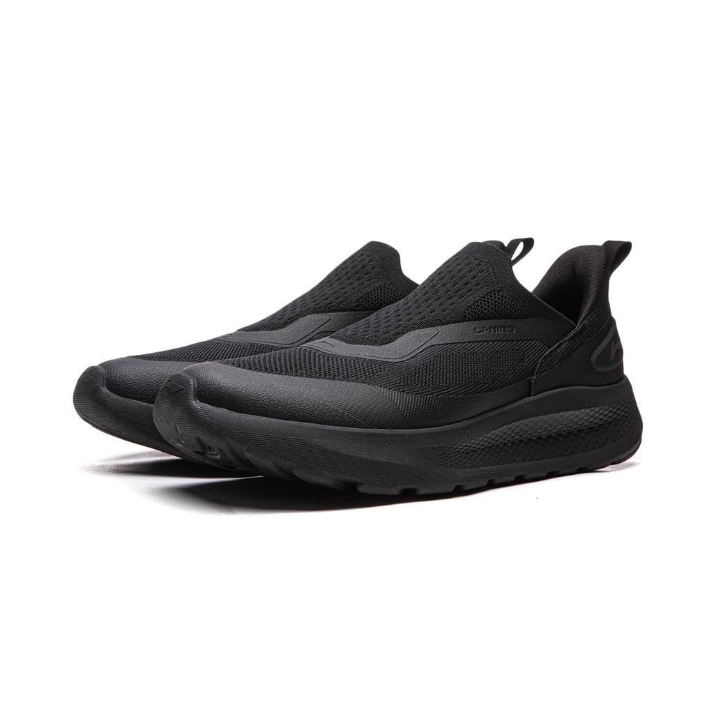 Li Ning Cloud Yi Slip On Abrasion Resistant Breathable Cushioning Slip Resistant Low top Casual Shoes Men's Black AGLW055-3