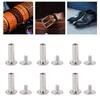 100 Sets Screw Rivet M2 Round Flat Head Stainless Steel Leather Rivets Binding Screws for Crafts
