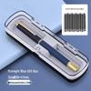 Luxury Signature Fountain Pen Set with Logo Printing, Gift Box, Replacement Ink Cartridge, and Metal Pen Holder