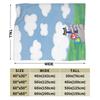 Pete The Cat Stars Comic Warm Blanket  Aesthetic Plane Travel Throw Blanket Couch Chair Flannel Bedspread Sofa Bed Cover