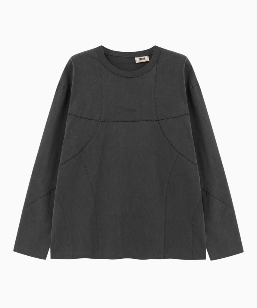 Jenyujeu Line Pigment Long Sleeve - Charcoal